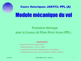 module m canique du vol