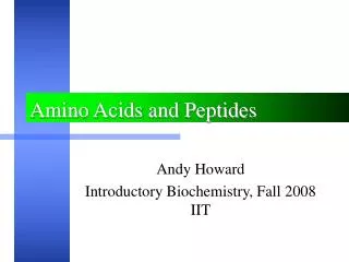 amino acids and peptides