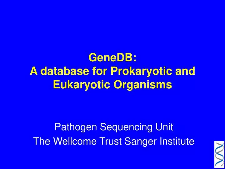 genedb a database for prokaryotic and eukaryotic organisms
