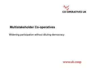 Multistakeholder Co-operatives