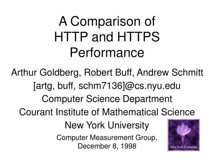 a comparison of http and https performance