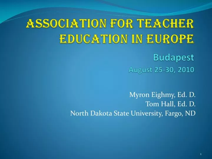 association for teacher education in europe budapest august 25 30 2010
