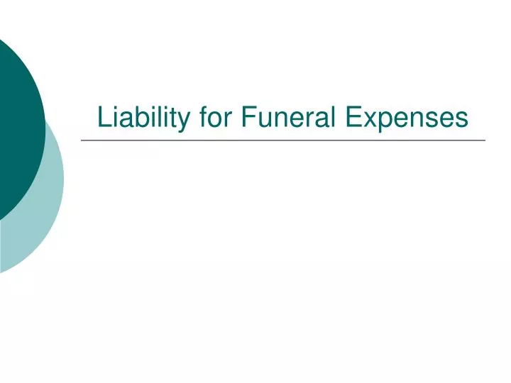 liability for funeral expenses