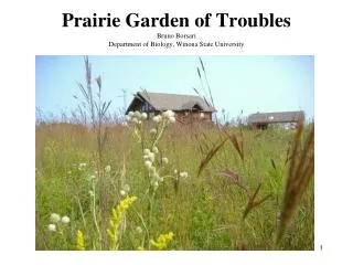 Prairie Garden of Troubles Bruno Borsari Department of Biology, Winona State University