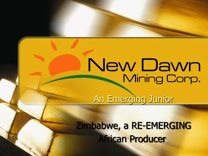 an emerging junior zimbabwe a re emerging african producer