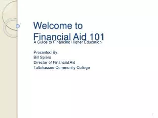 Welcome to Financial Aid 101
