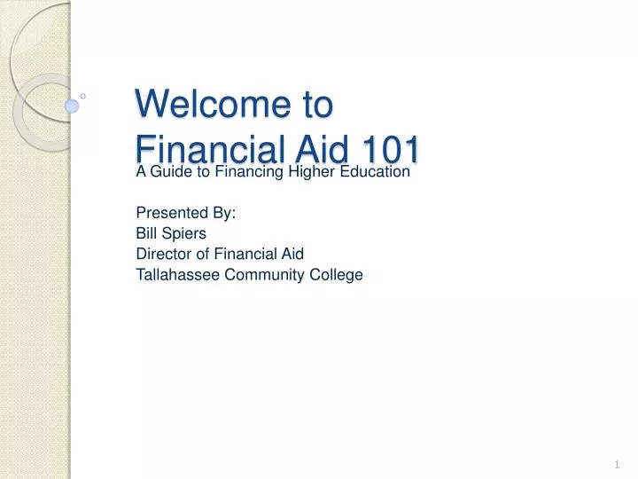 welcome to financial aid 101