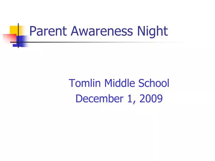 parent awareness night