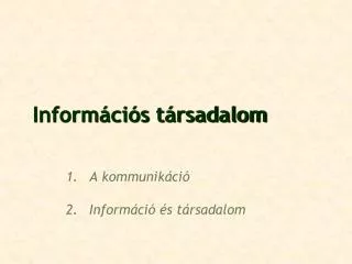 inform ci s t rsadalom