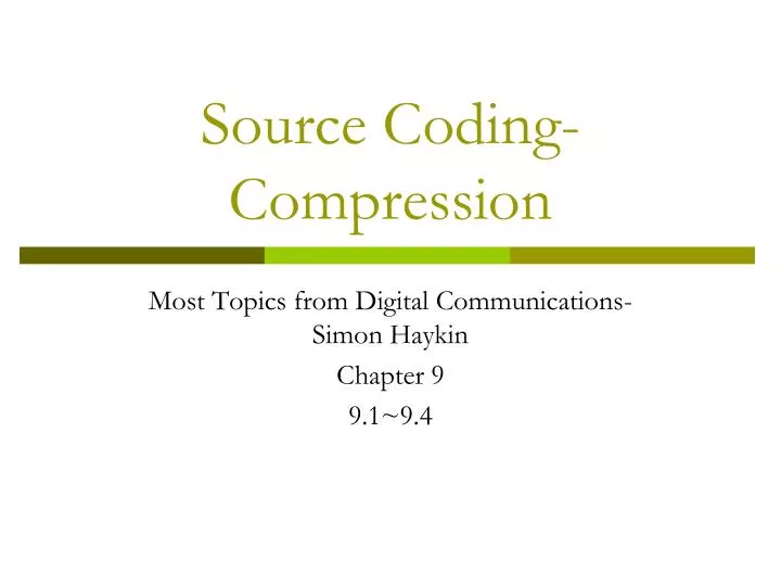 source coding compression