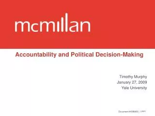 Accountability and Political Decision-Making