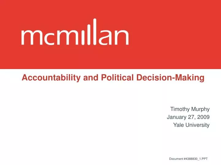 accountability and political decision making