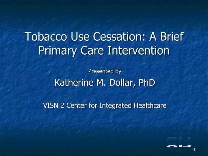 tobacco use cessation a brief primary care intervention