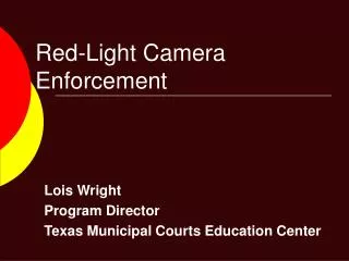 Red-Light Camera Enforcement