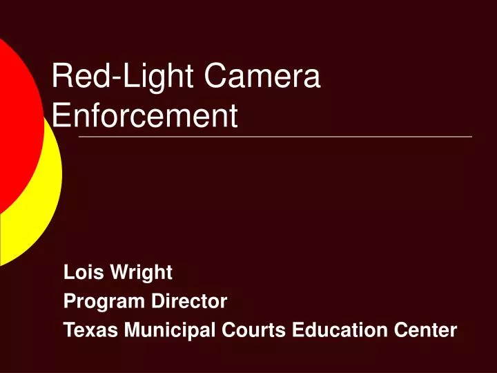 red light camera enforcement