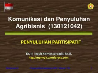 Komunikasi dan Penyuluhan Agribisnis (130121042)