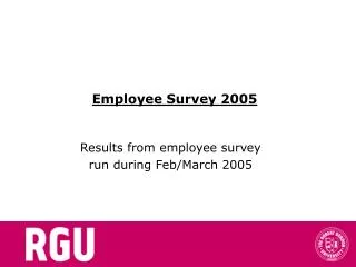 Employee Survey 2005