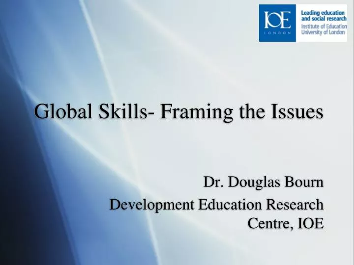global skills framing the issues
