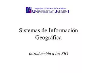 Sistemas de Información Geográfica