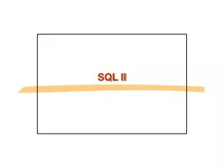 SQL II