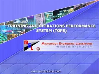 TRAINING AND OPERATIONS PERFORMANCE SYSTEM (TOPS)