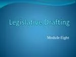 Legislative Drafting - slide 1