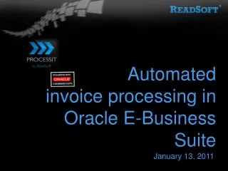 Automated invoice processing in Oracle E-Business Suite
