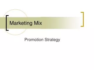 Marketing Mix