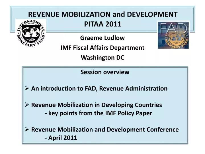 revenue mobilization and development pitaa 2011