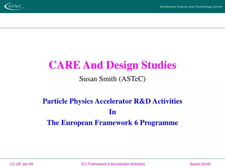 care and design studies