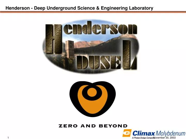 henderson deep underground science engineering laboratory