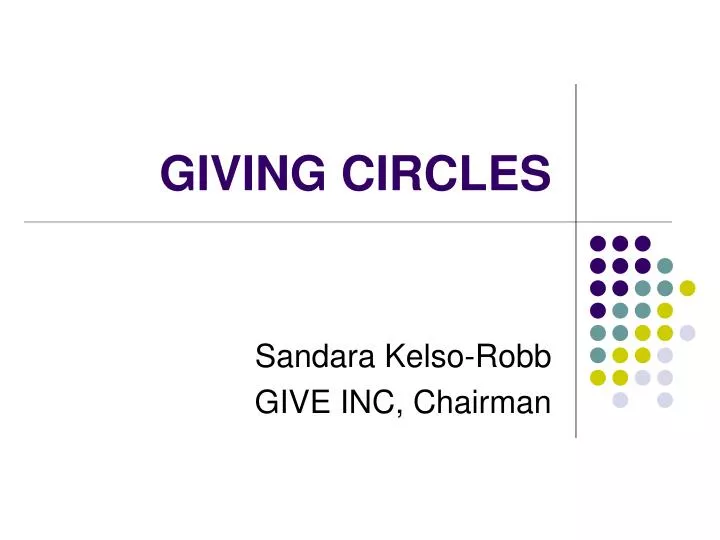 giving circles