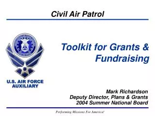 Toolkit for Grants &amp; Fundraising