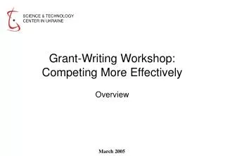 grant writing workshop competing more effectively