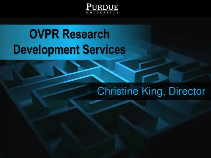 ovpr research development services