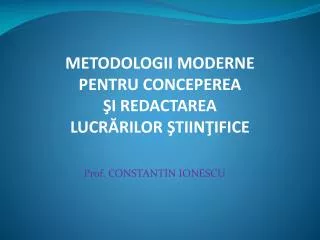 prof constantin ionescu