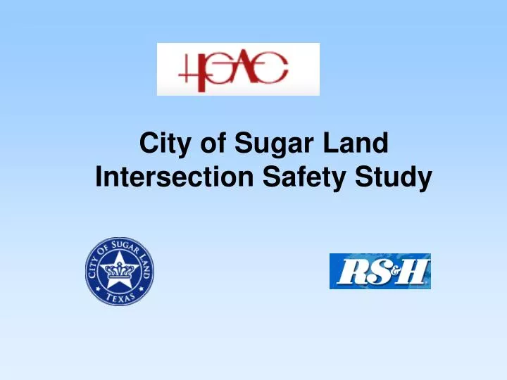 city of sugar land intersection safety study