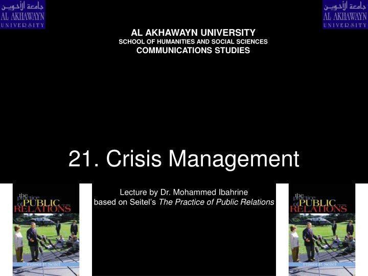 21 crisis management