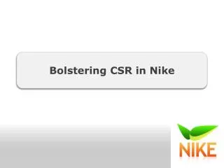 Bolstering CSR in Nike