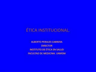 tica institucional