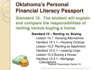 Oklahoma’s Personal Financial Literacy Passport