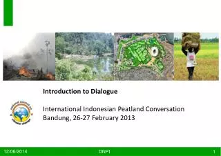 Introduction to Dialogue International Indonesian Peatland Conversation Bandung, 26-27 February 2013