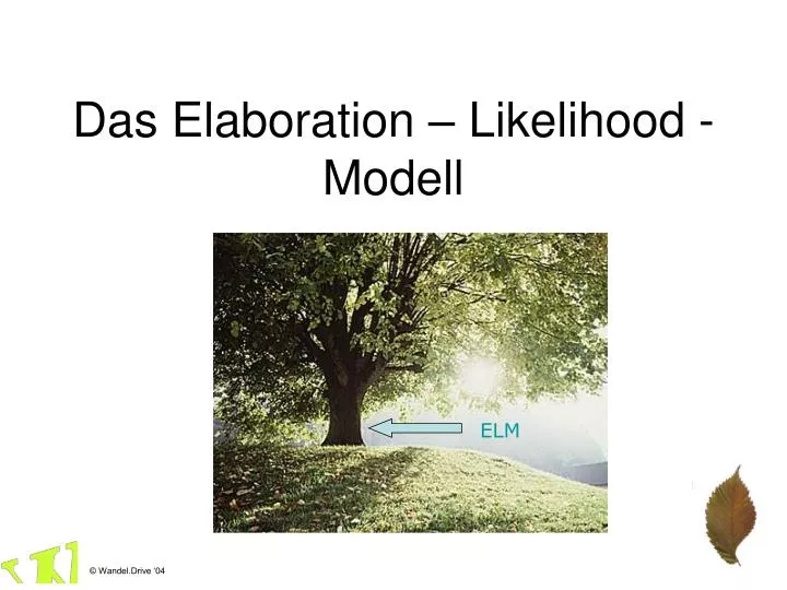 das elaboration likelihood modell