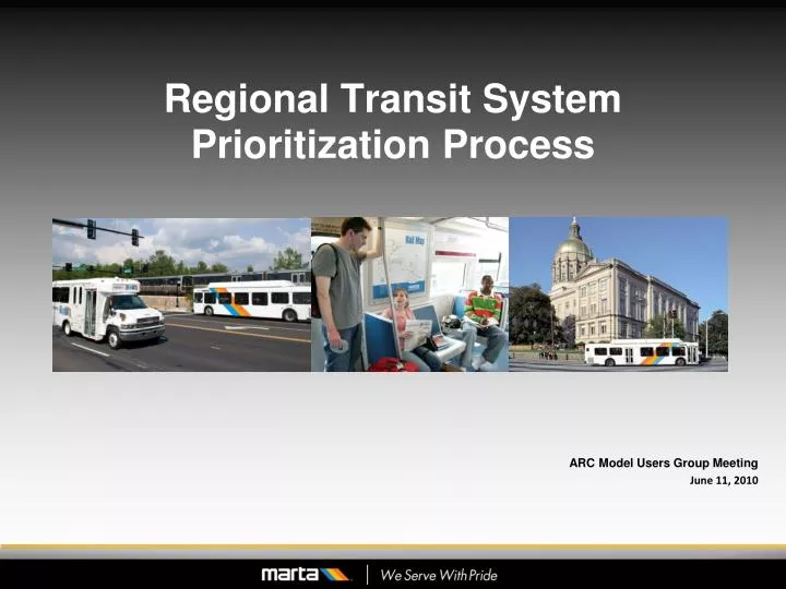 regional transit system prioritization process