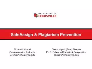 SafeAssign &amp; Plagiarism Prevention