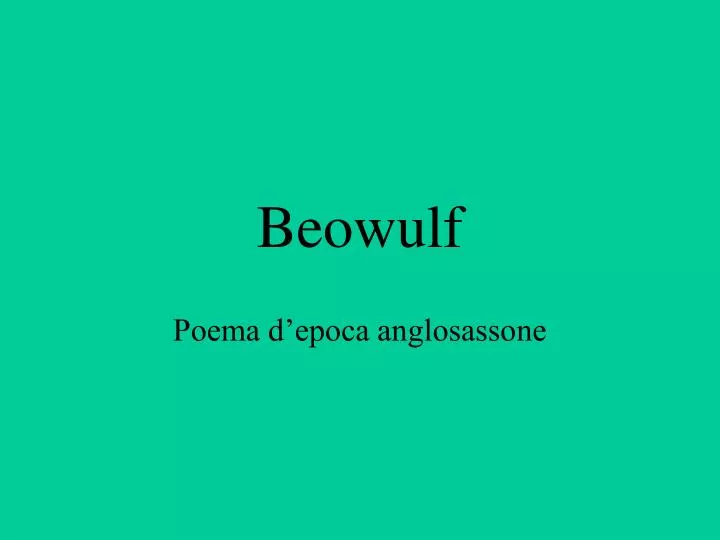 beowulf