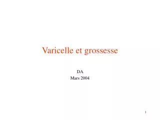 varicelle et grossesse
