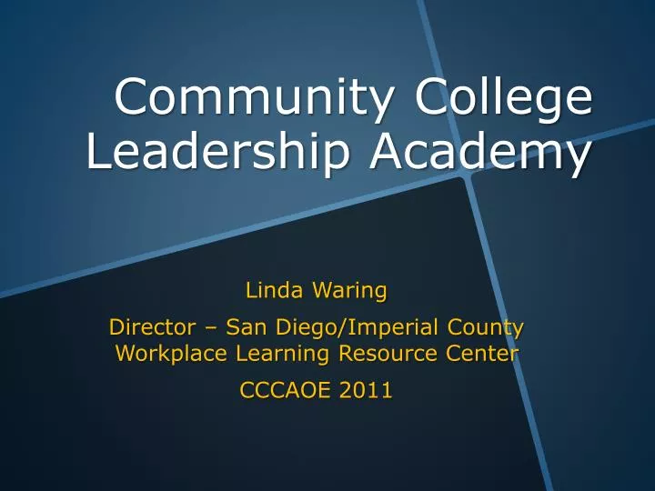 community college leadership academy