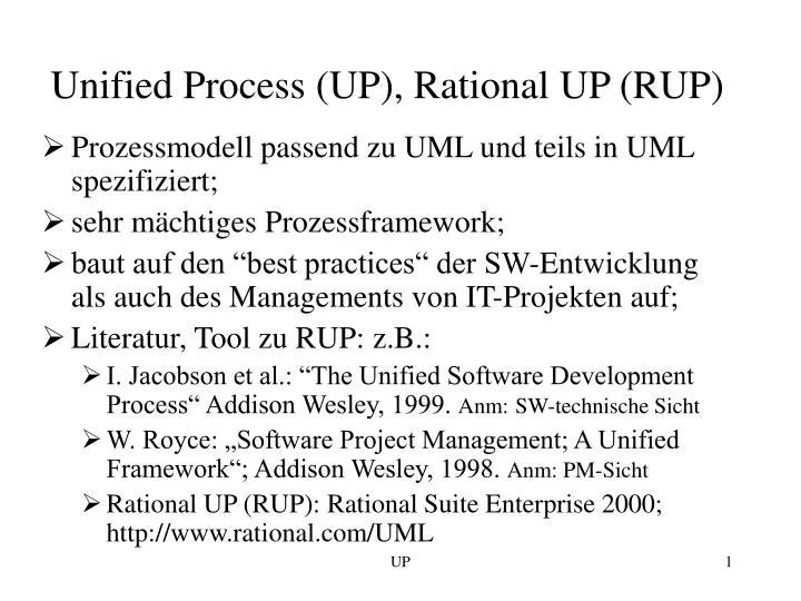 unified process up rational up rup