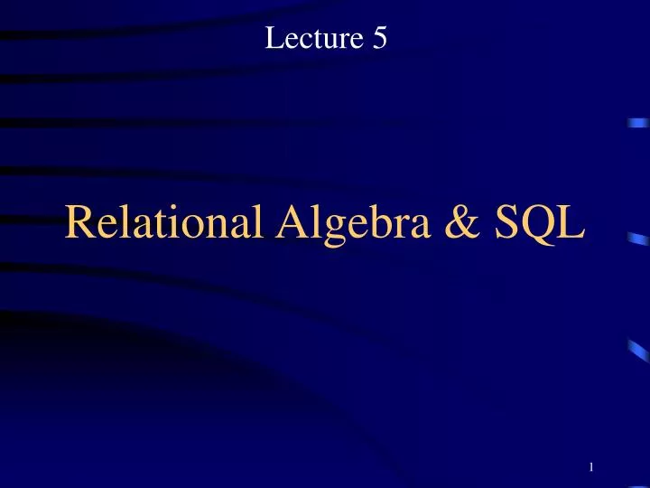relational algebra sql